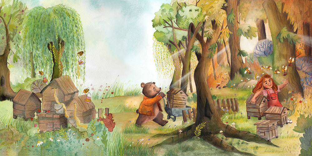 “The Memory” from The Dreamless Bear. A soft, nostalgic, dreamlike scene where a fragile memory gently surfaces, filled with subtle light, warmth, and quiet emotion.