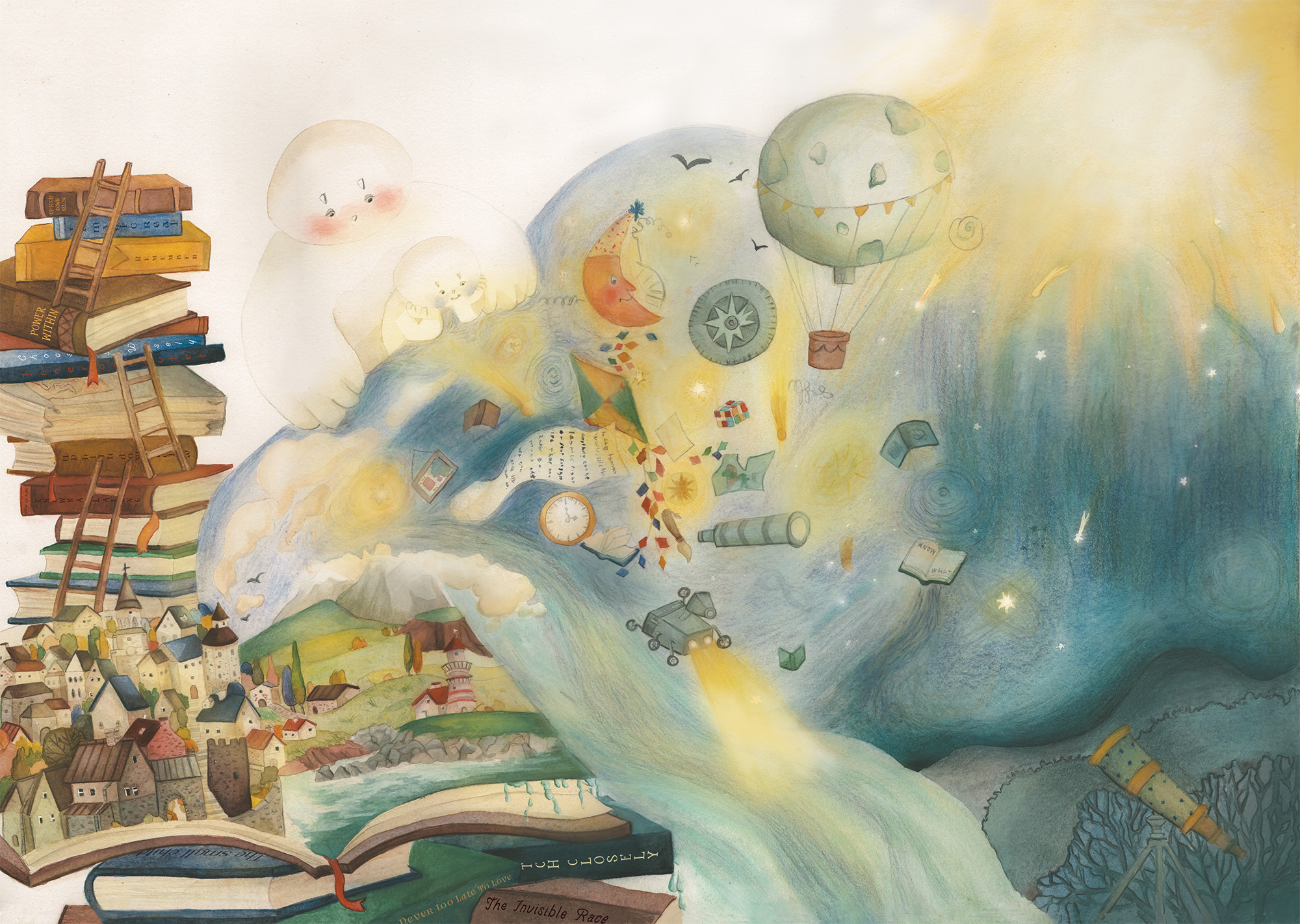 Illustration created for the children’s parable “Learning” by Stephen Hadwin
